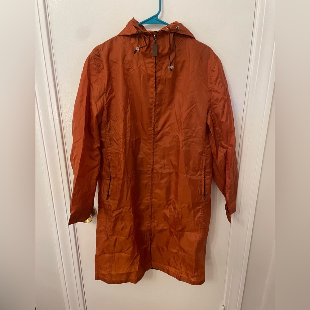 Longchamp orange rain jacket size M/L